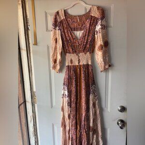 Free People Mexicali Rose maxi dress size S